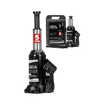 Moonshop Pro Black Seri Çelik Şaseli Çift Dişli Özel Çantalı 5 Ton Hidrolik Araba Karavan Oto Kriko..