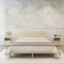 Lotus New Model Doğal Ahşap Karyola Ve İki Komodin Set-142 140 x 190