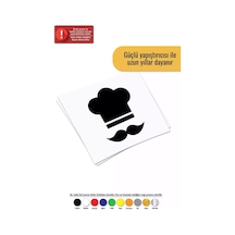 Bıyıklı Aşçı Sticker Oto Motor Laptop Duvar Folyo Sticker 60 X 78 Cm