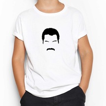 Queen Freddie Mercury face Beyaz Çocuk Tişört