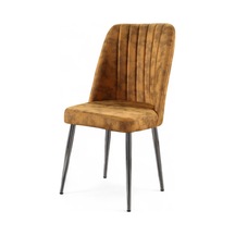 Vento Sandalye - Milas Sarı - Metal Krom Ayak