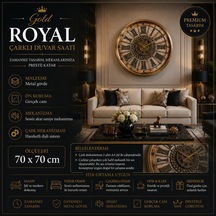 Gold Royale 70 X 70 Cm Çarklı Duvar Saati