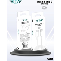 Samsung Galaxy S24 Uyumlu 45 Watt Hızlı Şarj Kablosu - Usb-c Kablo - Beyaz