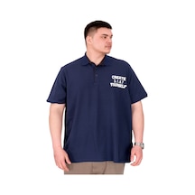 Mode Xl Büyük Beden Erkek T-shirt Polo Yaka Yourself U25310 İndigo İndigo