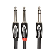 Black-serisi Bağlantı Eklemesi/split Kablo 6, 3-mm-trs- 2x 6, 3-mm Jak, Uzunluk: 3m Rcc-10- Standart