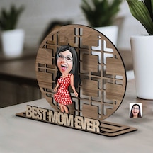Bk Gift Kişiye Özel 3 Katmanlı Anne Karikatürlü Ahşap Biblo-3, Anneye Hediye, Anneler Günü Hediyeleri Kobitmeyen138159 Bk Gift