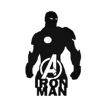 Iron Man Tasarım Oto Sticker 20 Cm