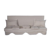 Bahçem Bahar Elit Salıncak Minderi Su İtici Kumaş Gri Sünger Fermuarlı Set-a.bej Dre 1144 Gri