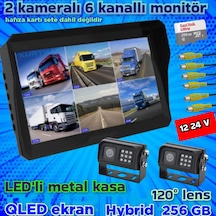 2 Tane Metal Kasa Ir Kamera 6 Kanallı 10'' Dvr Ekran Seti 12-24 V
