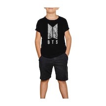 Zepplin Giyim Bts Logo Grenade Siyah Çocuk Tişört