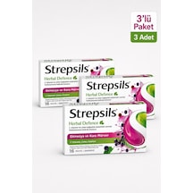 Strepsils Herbal Defence Karamürver & Ekinezya 16 Pastil 3 Adet