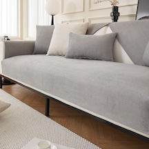 Novahub Açık Gri Iskandinav Kanepe Mat Kalınlaşmak Peluş Yumuşak Kanepe Kılıfı Oturma Oda Kaymaz Yıkanabilir Kanepe Koltuk Örtüsü 56977272 AÇIK GRİ