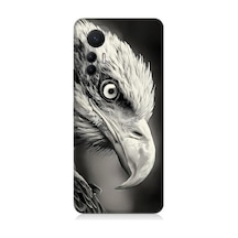 Xiaomi Mi 12 Lite 5g Uyumlu Siyah Beyaz Kara Kartal Başı Desenli Silikon Kılıf