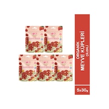 5'li Organik Çilekli Meyve Küpleri 5 X 30 Gr