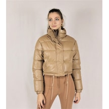 6878 Şişme Mont - Camel 101a06878 Camel