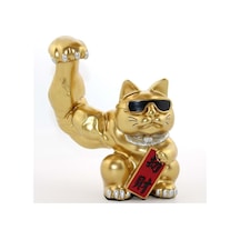 Polyester Şanslı Kedi Figürü Biblo