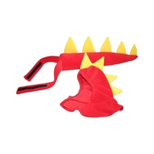 Dinozor Kostüm Set Kırmızı Dinozor Kuyruk Başlık Set Kırmızı