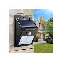 Güneş Enerjili Hareket Sensörlü Bahçe Balkon Lambası Led Lamba Beyaz