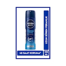 Men Erkek Sprey Deodorant Fresh Active 150ml, Ter Kokusuna Karşı 48 Saat Koruma, Aluminyum İçermez