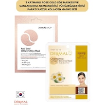 Dermal 3 Katmanlı Rose Gold Göz Maskesi + Papatya Özlü Kollajen Maskesi 23 G