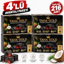 Taha Gold 27 Mm Hindistan Cevizi Kömürü 54 Adet 4 Lü Avantaj Paketi