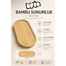 Bambu Çerez Tabağı Sunumluk Yağdanlık Altı İçin Uygun