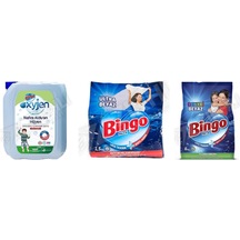 Bingo Çamaşır Suyu 4 Lt + Beyazlar İçin Ultra 1.5 Kg + Tüm Renkler Deterjan 6 Kg3'lü Set Diğer