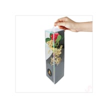 Pvc Kutulu Cipsolu Yapay Kırmızı Gül - 25cm X 7cm