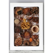 Yapay Çiçek Deposu Dekoratif Çiçekli Çerçeve Tablo 21cmx30cm Kod:128