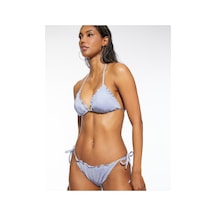 Koton Üçgen Bikini Üstü Simli Açık Mavi 2sak10055bm 2SAK10055BM610