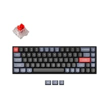 Keychron K6 Pro QMK/VIA Custom Klavye HotSwap White Led Gateron G-Pro Red Switch Mekanik Klavye