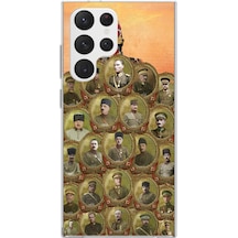 Samsung Galaxy S22 Ultra Uyumlu Atatürk Ve Kurtuluş Savaşı Komutanları Baskılı Silikon Kılıf Renkli