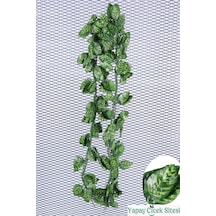 Yapay Çiçek Sitesi Yapay Alacalı Pothos İp Sarmaşığı 230 Cm - 12 Adet Yeşil