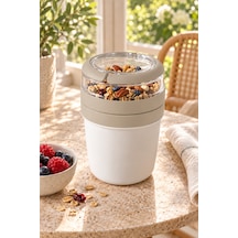 Emilahome Mıxme Muesli Cup 650 Ml Beslenme Kabı &yoğurt Kabı & Mama Kabı Bej - 873535709 Bej