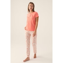 Pierre Cardin Arnetta 2891 Pamuklu Kısa Kollu Patlı Kadın Pijama Takımı Somon Çok Renkli Pierre Cardin Arnetta 2891 Pamuklu Kısa Kollu Patlı Kadın Pijama Takımı Somon Çok Renkli