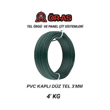 Pvc - Kaplı Düz Tel - 3 Mm Kalınlık - 4 -kg