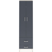 Arges Dolap 4 Raflı 2 Çekmeceli 2 Kapaklı 60x30x221 Aytaşı-antrasit Aytası