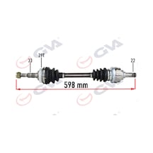 Gva Komple Aks Sol Opel Vectra B 1.6 99-02 Makyajlı Kasa Abs Li 29diş 598mm Gva 4490116 374349 9119914 374360