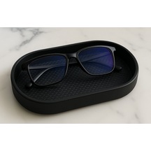Modern Geometrik Masa Üstü Organizer - 3d Tasarım Gözlük, Kumanda Ve Kulaklık Düzenleyici Dekoratif Tepsi