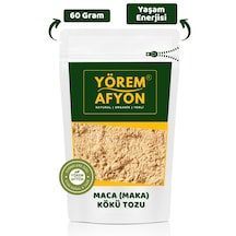 Yörem Afyon And Dağlarının Süper Kahramanı 4500 Rakım Hakiki Peru Maca Maka Kökü Tozu Lepidium Meyenii 60g