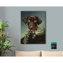 Kişiye Özel Evcil Dost Rönesans Tasarımlı Kanvas Tablo 50X70Cm-3