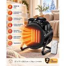 Teknovera Elektrikli Fanlı Isıtıcı 3000w Dijital Ekran Uzaktan Kumandalı