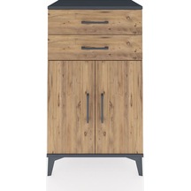 Hyperion Komodin Tek Raflı 2 Çekmeceli 2 Kapaklı 60x44x106 An... Antrasit