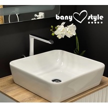 Turkuaz Seramik Cerastyle One 46 x 46 CM Tezgah Üstü Çanak Lavabo