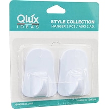 Qlux L-00735 2pcs Opak Beyaz Plastik Askı 5468 Çok Renkli