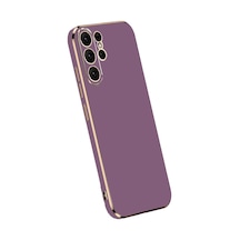 Newface - 562 - Samsung Galaxy Uyumlu S24 Ultra Kılıf Volet Silikon - Csmo-tex - - Mor