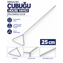 Drigalski Çubuğu Spatül 25 Cm - Hücre Yayıcı - Paslanmaz Çelik Spatula