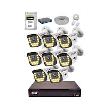 Fury 15 Warm Led Ip Güvenlik Kamera Seti 8 Kameralı Sesli 4mp Gece Renkli Su Geçirmez 1403s 500gb