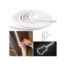 Tr İnce Neon Led Şerit 5 Metre, 4 8 Mm, 6000k Beyaz Işık, Dc 24v, Ip67, Esnek Dekoratif Aydınlatma