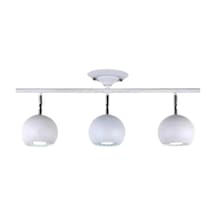 Rsylight Retro Beyaz 180 Derece Hareketli Modern Spor 3 Lü Led Spot Avize Günışığı Ampullü Beyaz